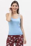 Floret Cotton Camisole (Pack of 2) - Maroon Sky — thumbnail 6
